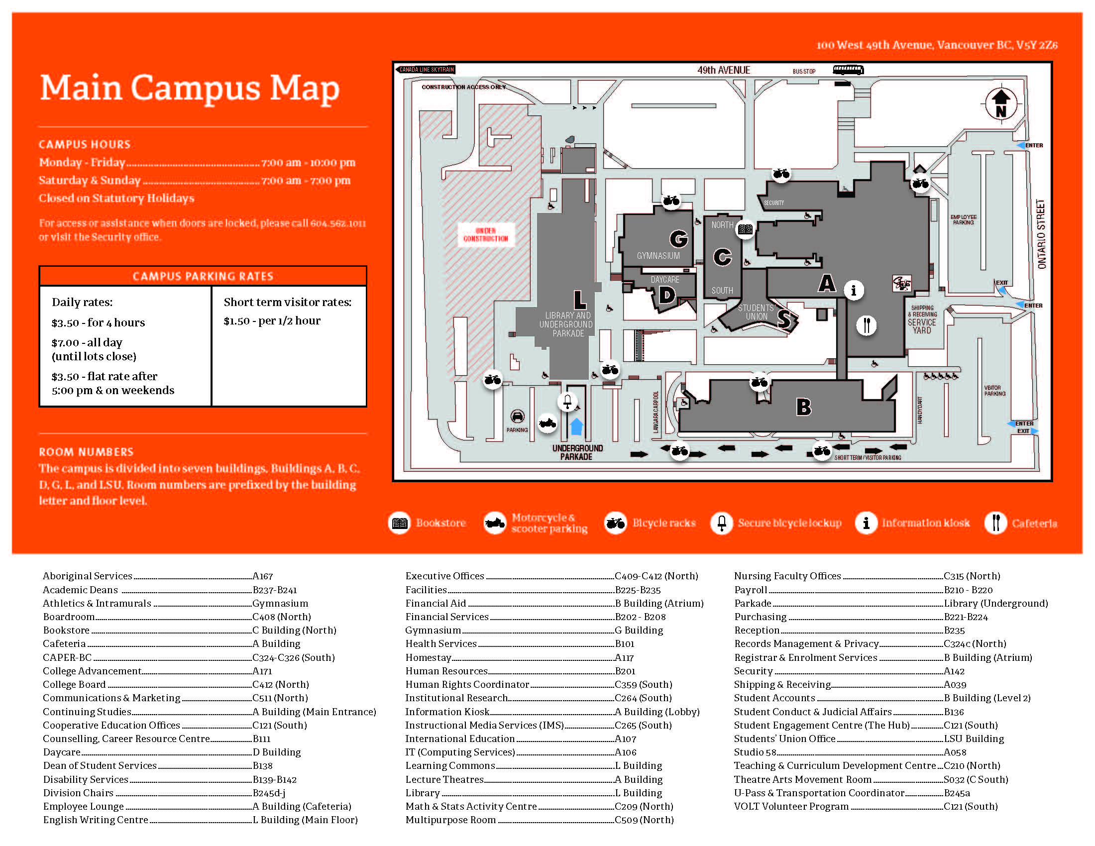Langara Campus Map